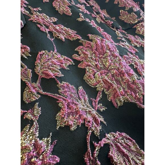 For Love & Lemons Luella Whimsigoth Dark Romantic Coat M Black Pink Gld Vampcore - Picture 14 of 15